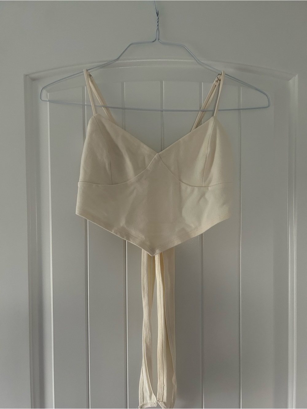 Forever 21 Cream Crop Bralette Top
